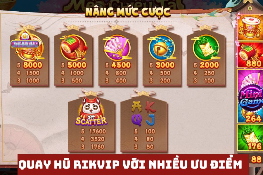 quay hu rikvip voi nhieu uu diem noi bat